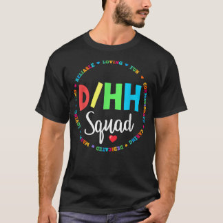 Camiseta Duro surdo de professor DHH com audição ASL Squa