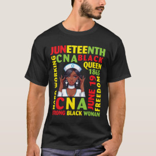 Camiseta Duro Trabalhando Cna Black Queen Forte Negra Mulhe