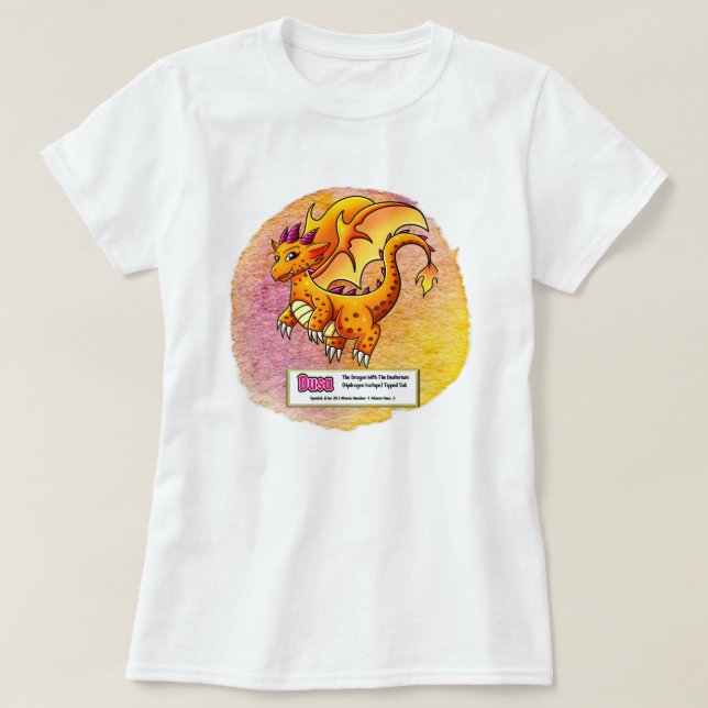 Camiseta Dusa O Dragão Elemental Deuterium (Frente do Design)