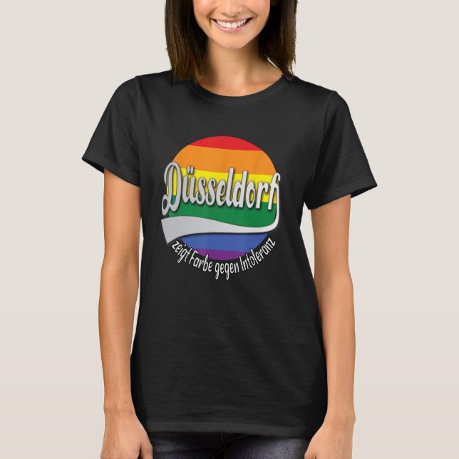 Camiseta Dusseldorf Rainbow Cores Contra Intolerância (Frente)