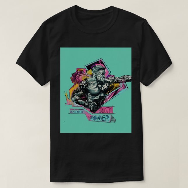 Camiseta Dustin Poirier &quot;A Duro de Diamond&quot; P (Frente do Design)