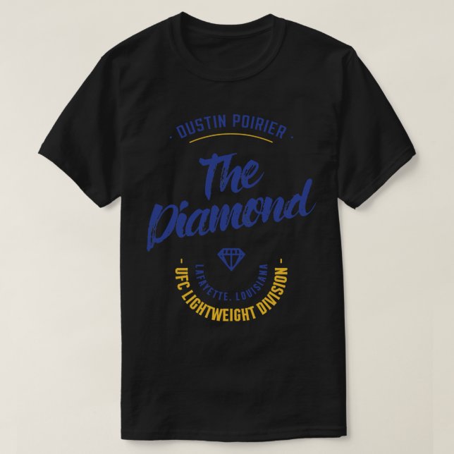 Camiseta Dustin Poirier Typografia Crachá 2 Classic T Shir (Frente do Design)