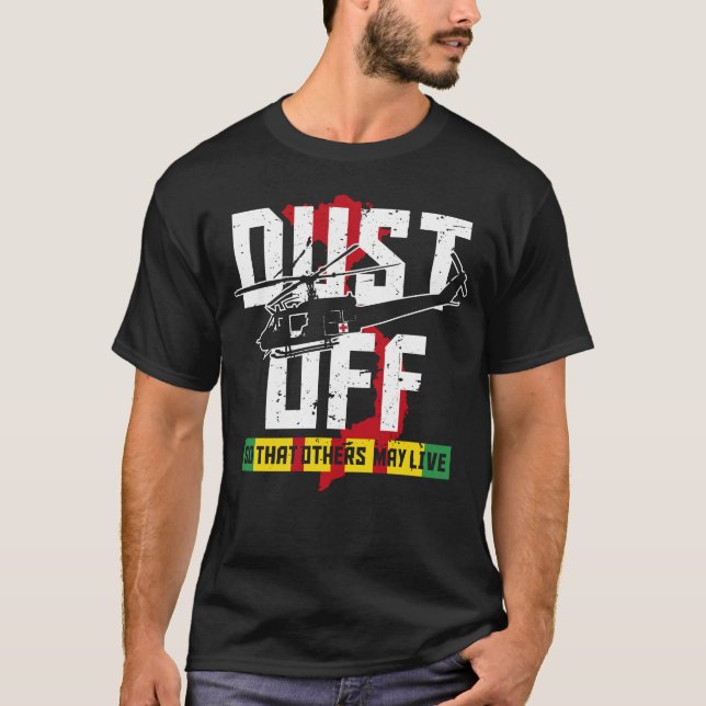 Camiseta DUSTOFF Vietnam: Airborne Lifesavers (Frente)