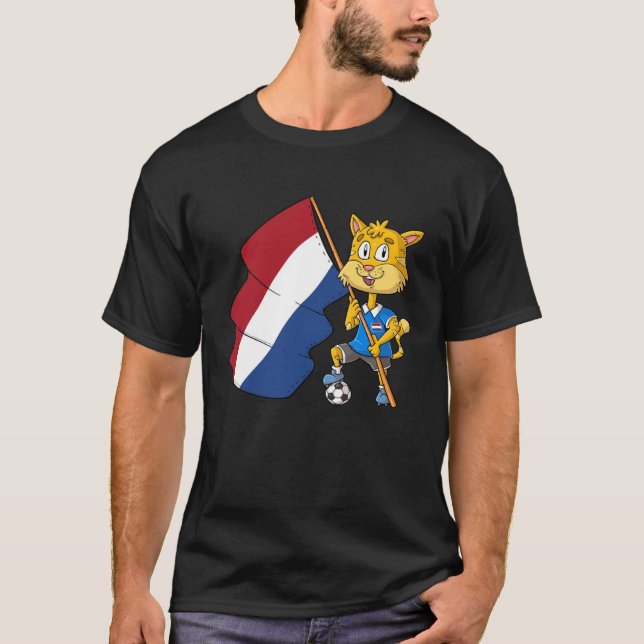 Camiseta Dutch fan cat (Frente)