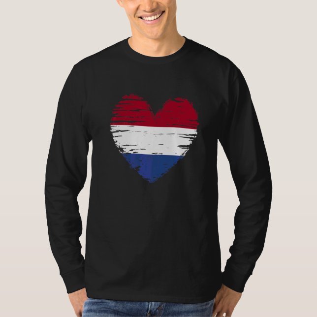 Camiseta Dutch Heart Flag Dutch Pride (Frente)