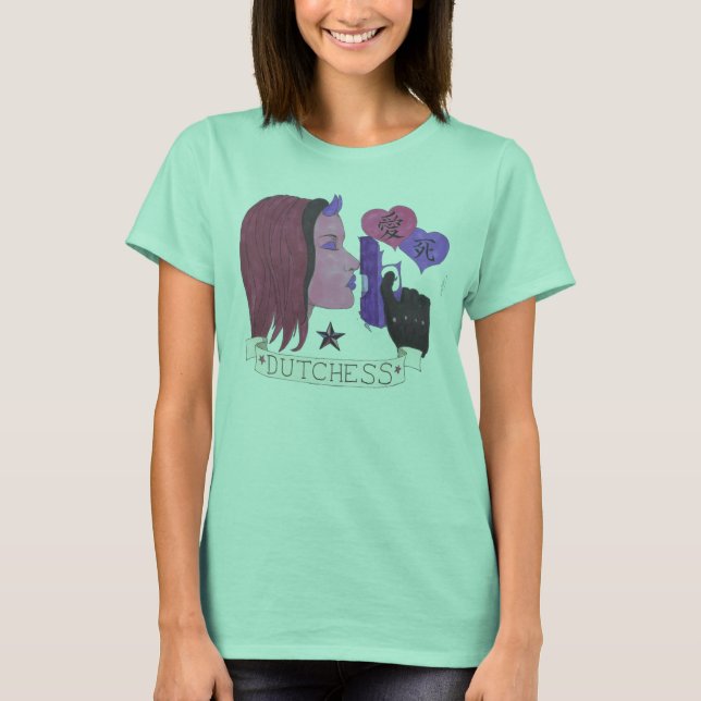 Camiseta Dutquesa DeLounge Tattoo Damas T-Shirt (Frente)