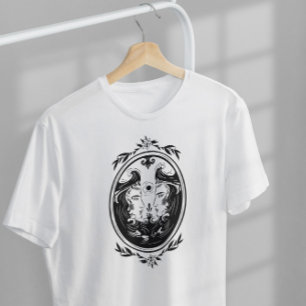 Camiseta Dúvidas de Arte Escura Espelhada Nouveau