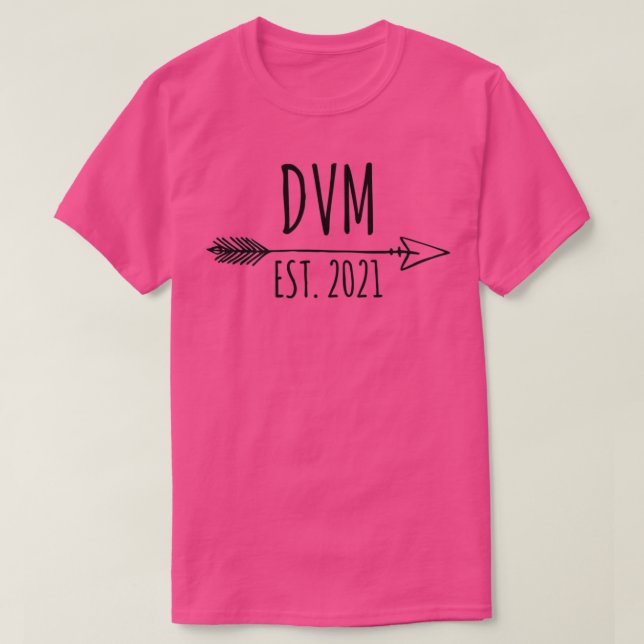 Camiseta DVM Est 2021 Doctor of Veterinary Medicine 2021 Gr (Frente do Design)