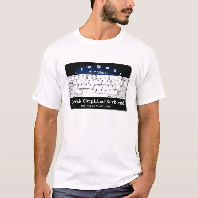 Camiseta Dvorak simplificou o teclado