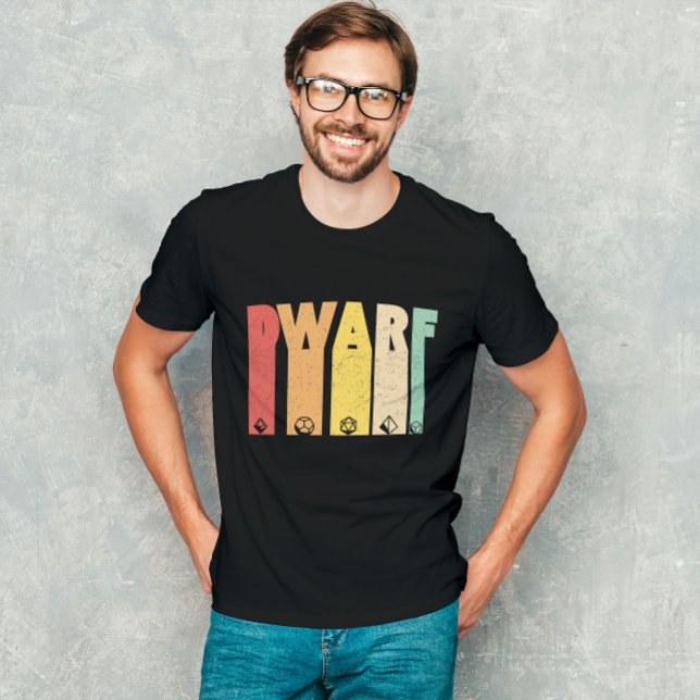 Camiseta Dwarf Dungeon Fantasy Role interpretando Grunge T- (Criador carregado)