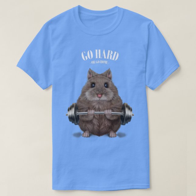 Camiseta Dwarf Hamster Muscle Training Welevising Fitnes (Frente do Design)