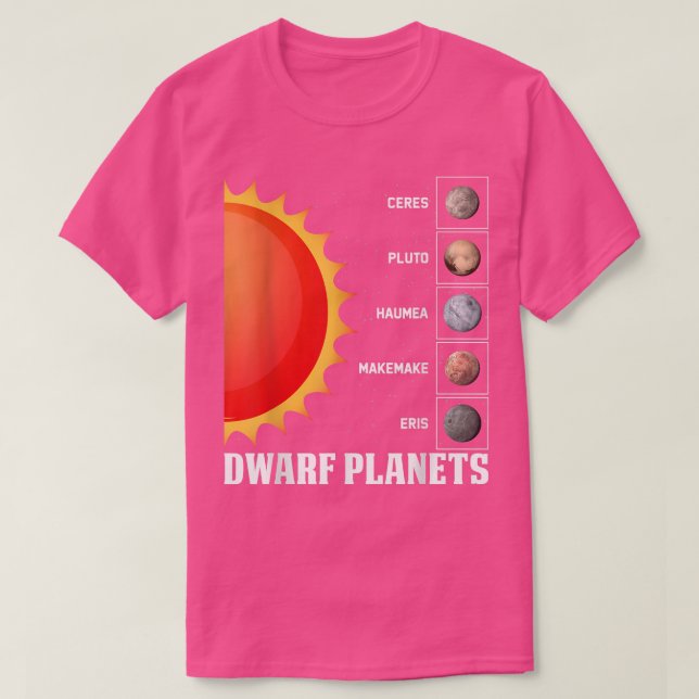 Camiseta Dwarf Planets Space Explorer Astronaut Astronomer  (Frente do Design)