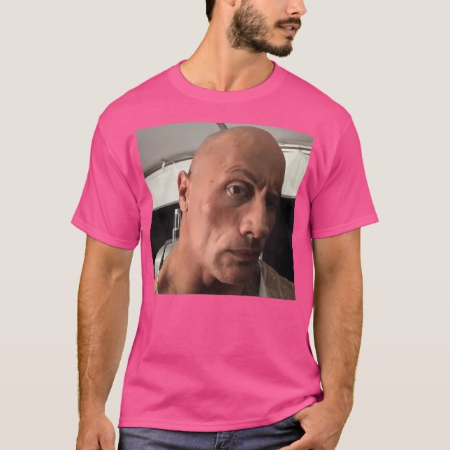 Camiseta Dwayne The Rock Johnson Eyebrow Eise Meme Classic (Frente)