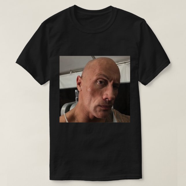 Camiseta Dwayne The Rock Johnson Eyebrow evoca o Clássico (Frente do Design)
