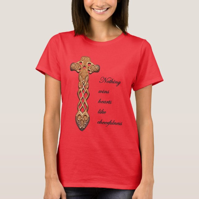 Camiseta Dwynwen Nothing Wins Hearts Like Cheerfulness Quot (Frente)