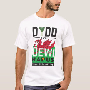 Camiseta Dydd Gil Dewi Hapus Feliz Rua Dia 6