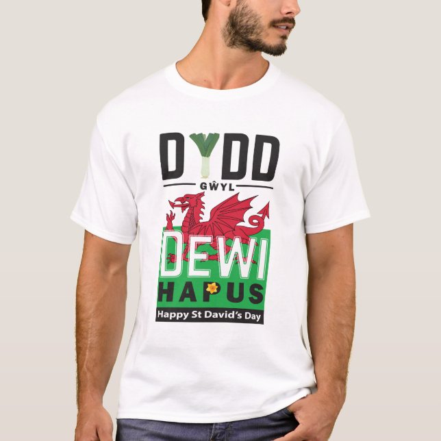 Camiseta Dydd Gil Dewi Hapus Feliz Rua Dia 6 (Frente)