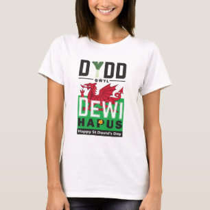 Camiseta Dydd Gil Dewi Hapus Feliz Rua Dia 6