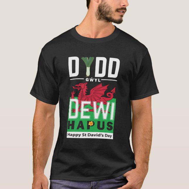 Camiseta Dydd Gil Dewi Hapus Feliz Rua Dia 7 (Frente)