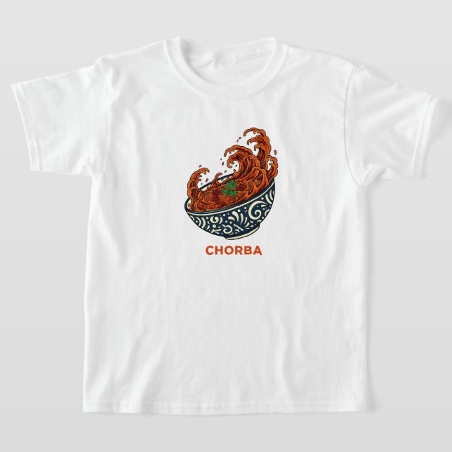 Camiseta Dynamic Chorba Soup Wave Art Moroccan Food Bowl (Postura )