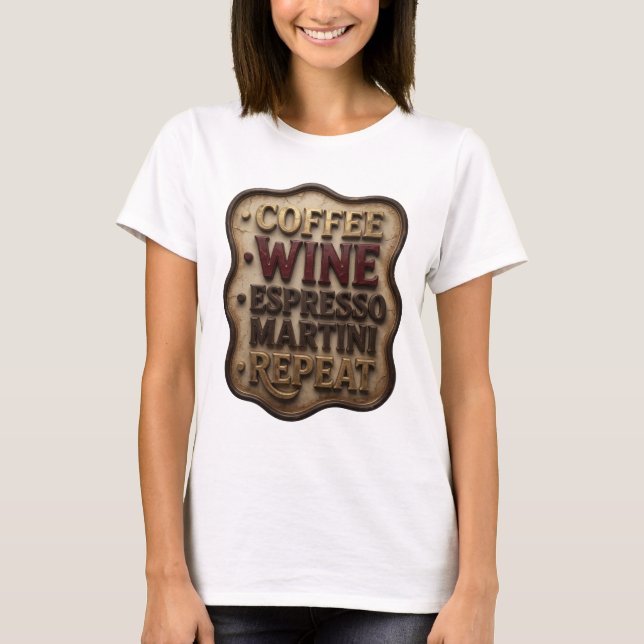 Camiseta Dynamic Gold CAFÉ VINHO ESPRESSO MARTINI REPITA (Frente)