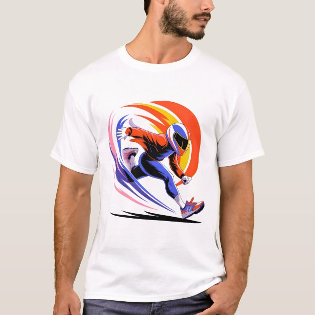 Camiseta Dynamic Helmet Runner Sprinting Vortex T-Shirt (Frente)