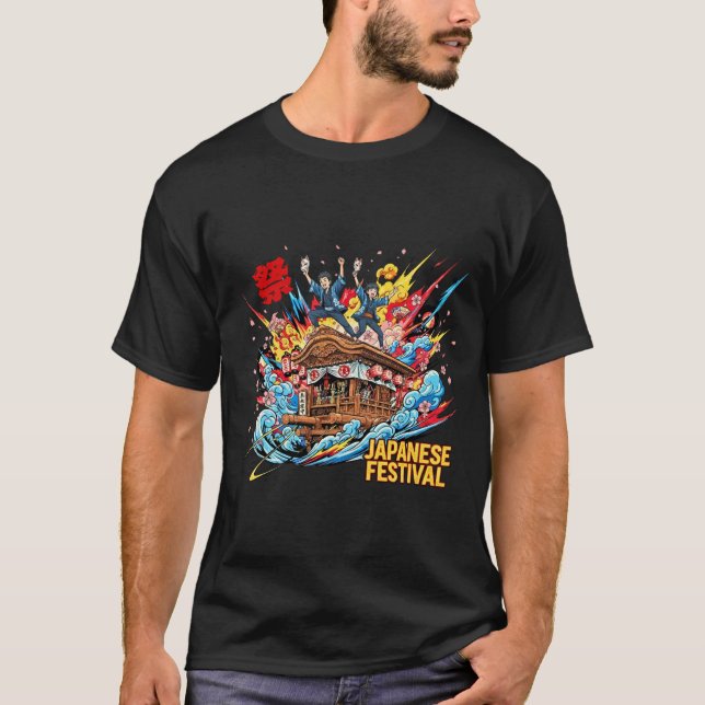 Camiseta Dynamic Japanese Festival Cart Ride - Pop Anime (Frente)