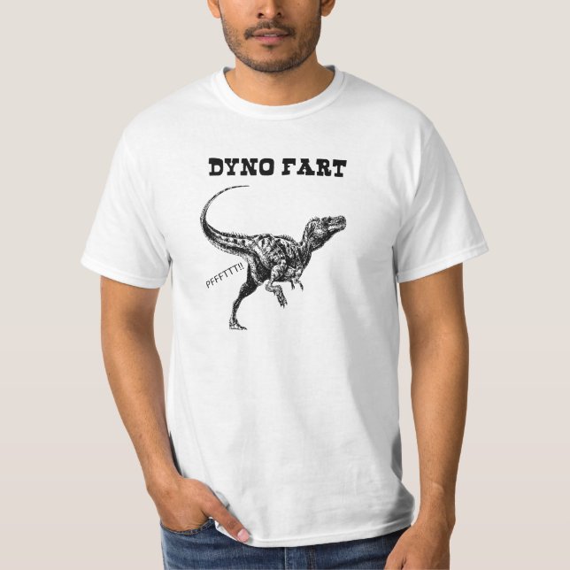 Camiseta Dyno Fart - dinossauro de Rex do tiranossauro (Frente)