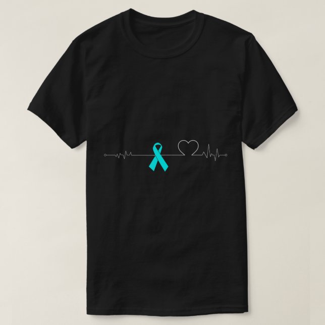 Camiseta Dysautonomia Heartbeat Pulse EKG NCS Strong POTS M (Frente do Design)
