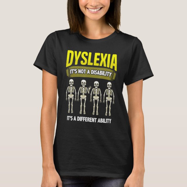 Camiseta Dyslexia Awareness School Teacher Reading Dyslexia (Frente)