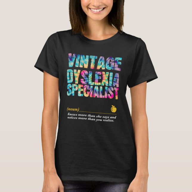 Camiseta Dyslexia Specialist Appreciation Week Back to Scho (Frente)