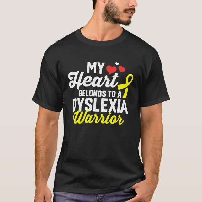 Camiseta Dyslexia Warrior Survivor Support Awareness Recove (Frente)