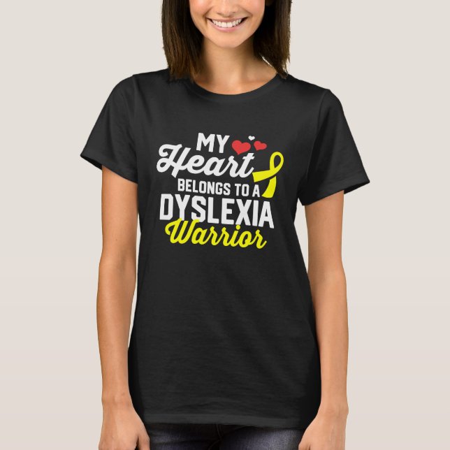 Camiseta Dyslexia Warrior Survivor Support Awareness Recove (Frente)
