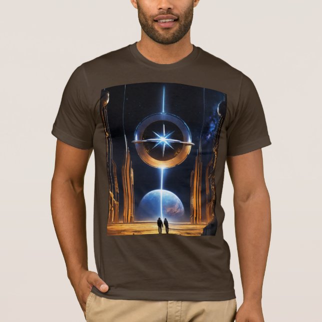 Camiseta Dyson StarGate - Teto de estrutura cósmica futurís (Frente)