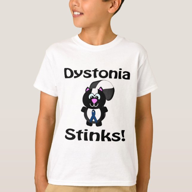 Camiseta Dystonia Stinks Skunk Awarness Design (Frente)