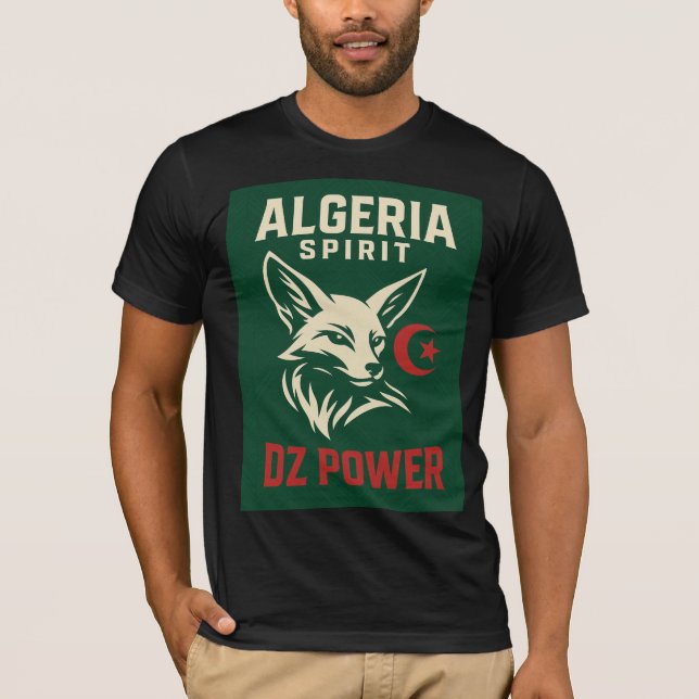 Camiseta DZ POWER - Argélia Spirit Fennec Design T Shirt (Frente)