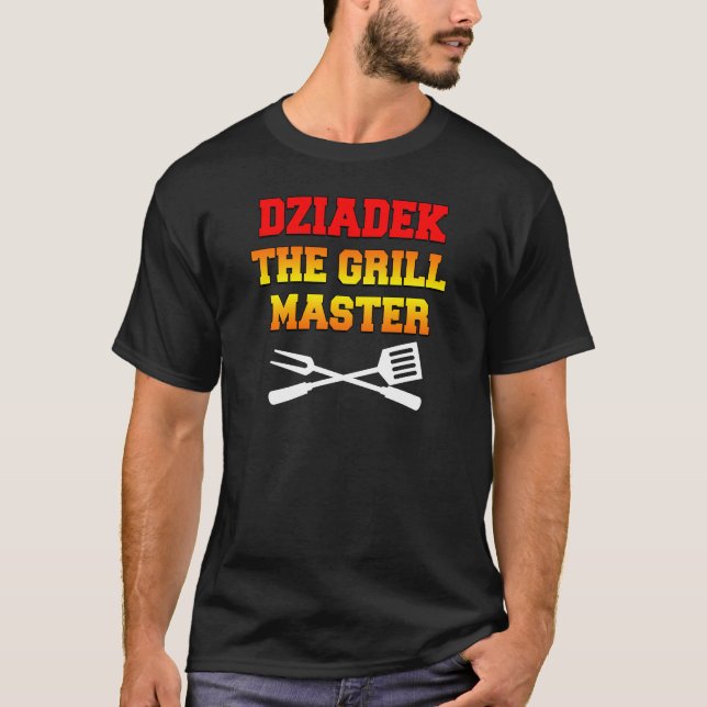 Camiseta Dziadek The Grill Master (ON DARK) (Frente)