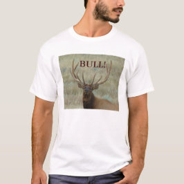 Camiseta E10 Alce Macho em Antler em Fotografia de Cabeça