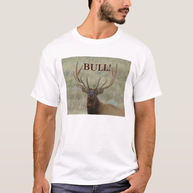 Camiseta E10 Alce Macho em Antler em Fotografia de Cabeça (Frente)