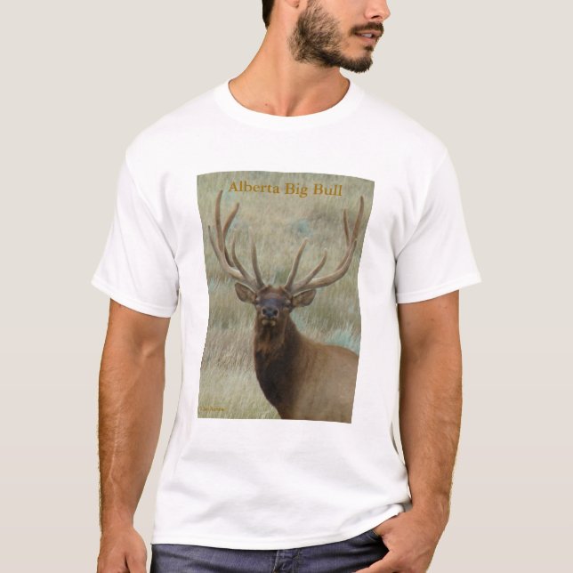 Camiseta E10 Alce Macho em Antler Fotografia da Cabeça (Frente)