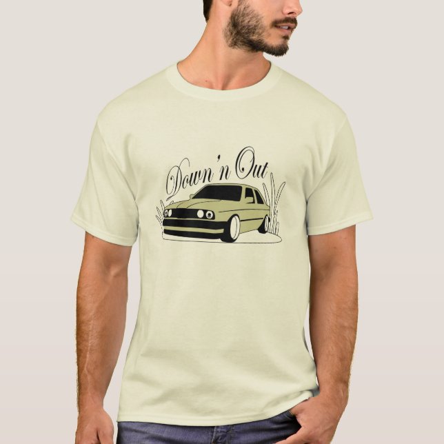 Camiseta E30 para baixo 'n para fora (Frente)