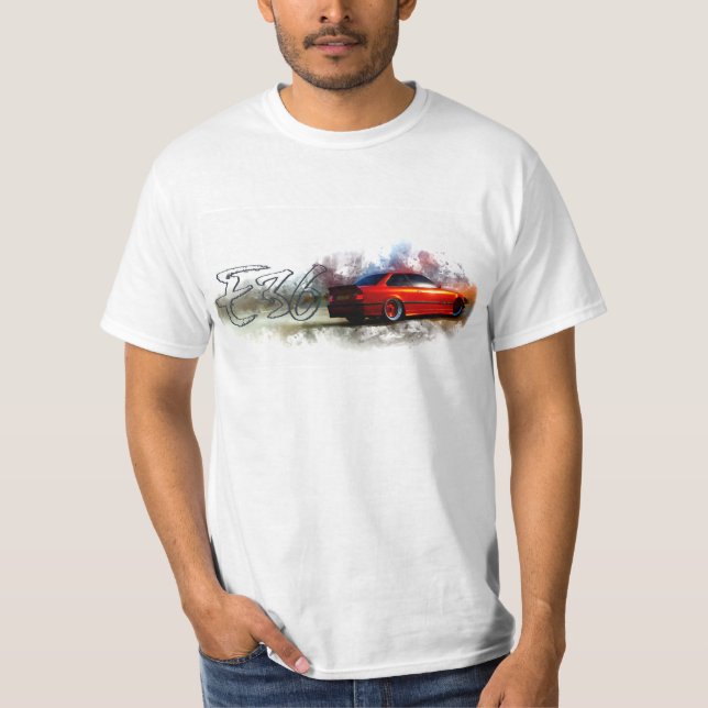 Camiseta E36 alaranjado Bimmer (Frente)