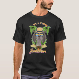 Camiseta É 5 O'Clock Em Algum Lugar, Bebendo Weimaraner