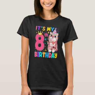 Camiseta É 8º aniversário, crianças de gatos de 8 anos, Kit