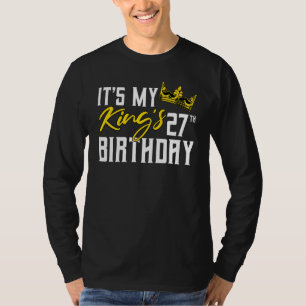 Camiseta É a 27ª Celebração do Dia da Festa de aniversário