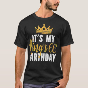 Camiseta É a 66ª Ideia de Aniversário do Meu Rei, por 66 an