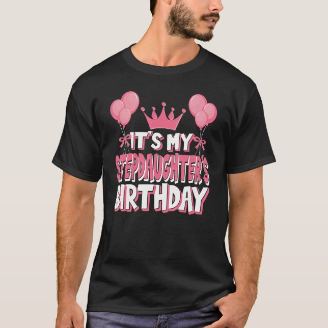 Camiseta É a Celebração de Aniversário da Minha Filha-Stepe (Frente)