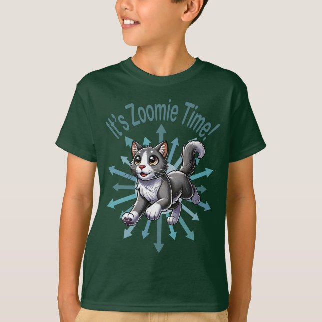Camiseta É a Cinza de Zoomie Gato de Biolor (Frente)