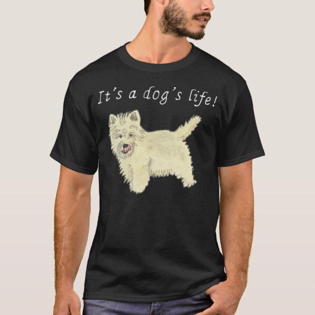Camiseta É a Design de uma citação de arte de cachorro Cach (Frente)