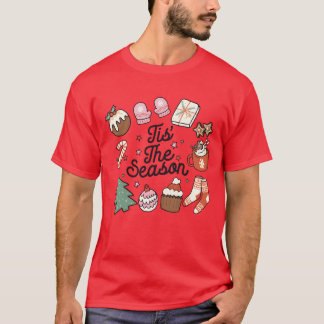 Camiseta É a época da época natalícia, época de Natal
